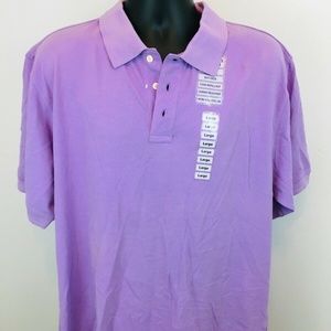 NWT STO Men's Pastel Purple Short Sleeve Polo Sz L